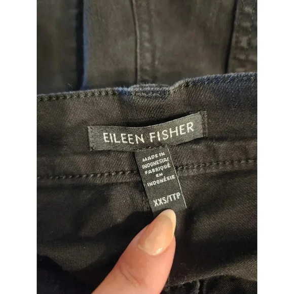 Eileen Fisher High Rise Slim Jeans in Black - Picture 3 of 9